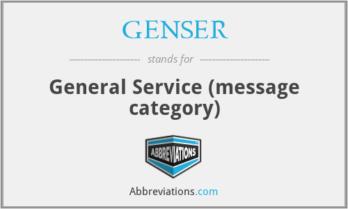 GENSER - General Service (message category)