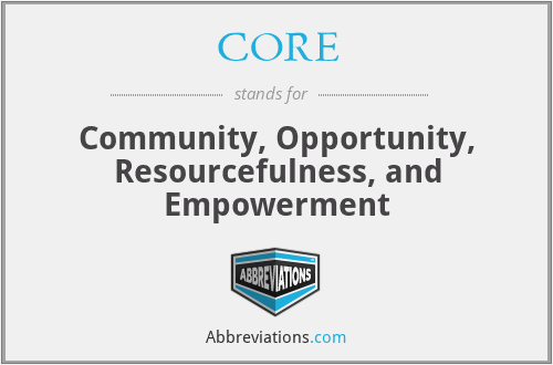 CORE - Community, Opportunity, Resourcefulness, and Empowerment