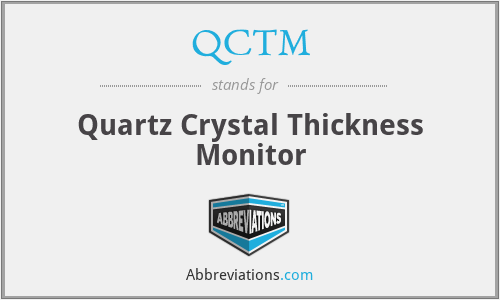 QCTM - Quartz Crystal Thickness Monitor