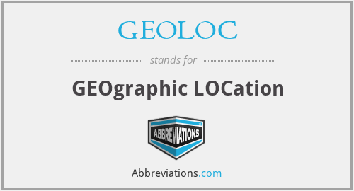 GEOLOC - GEOgraphic LOCation