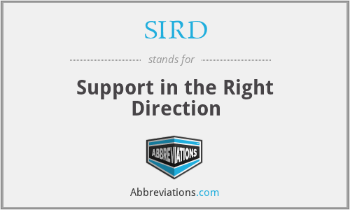SIRD - Support in the Right Direction