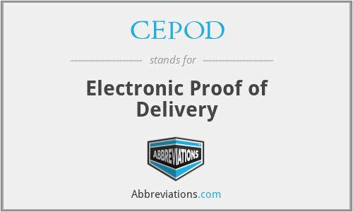 CEPOD - Electronic Proof of Delivery
