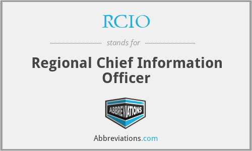 RCIO - Regional Chief Information Officer