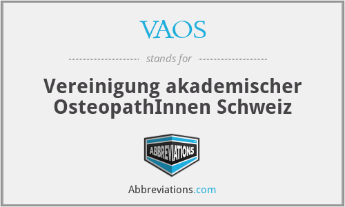 VAOS - Vereinigung akademischer OsteopathInnen Schweiz