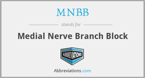 MNBB - Medial Nerve Branch Block