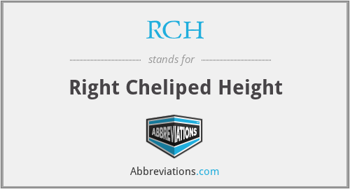 RCH - Right Cheliped Height