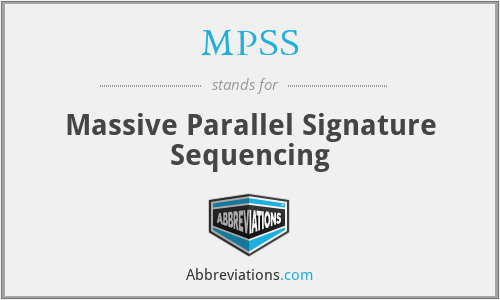 MPSS - Massive Parallel Signature Sequencing