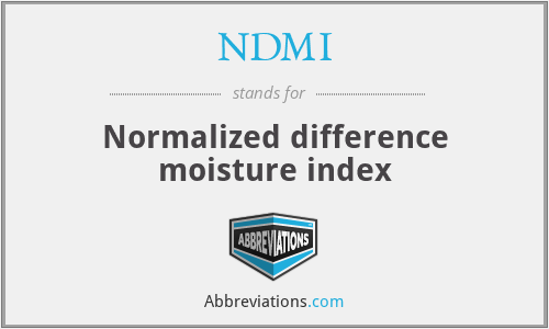NDMI - Normalized difference moisture index