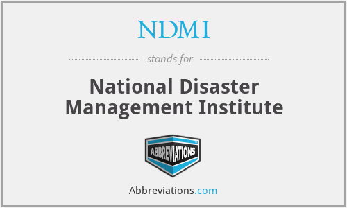 NDMI - National Disaster Management Institute