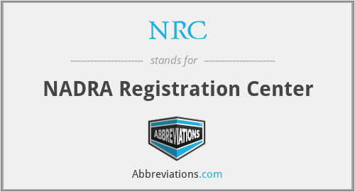 NRC - NADRA Registration Center