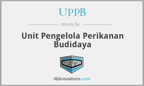 UPPB - Unit Pengelola Perikanan Budidaya