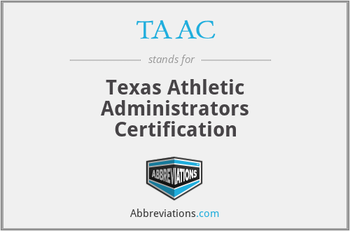TAAC - Texas Athletic Administrators Certification