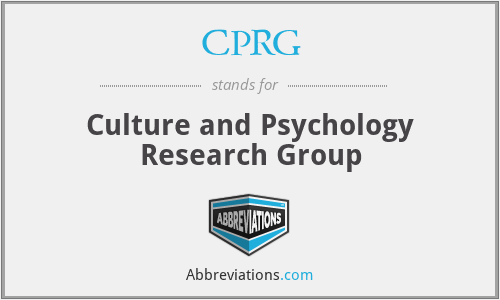 CPRG - Culture and Psychology Research Group