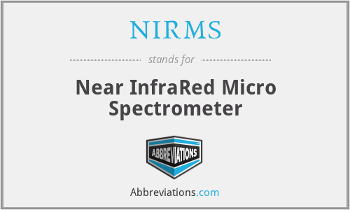 NIRMS - Near InfraRed Micro Spectrometer