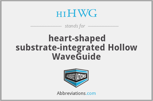 hiHWG - heart-shaped substrate-integrated Hollow WaveGuide