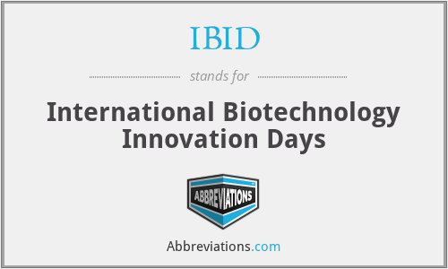 IBID - International Biotechnology Innovation Days