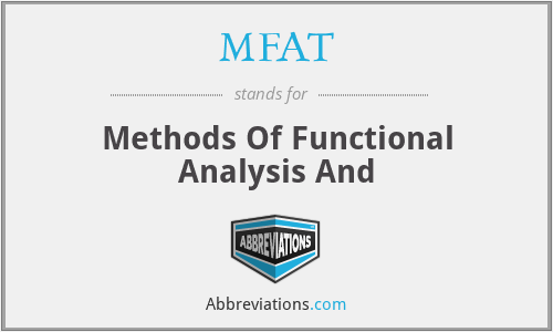 MFAT - Methods Of Functional Analysis And