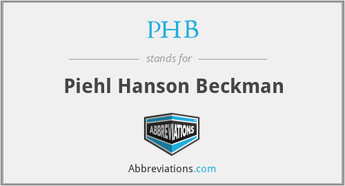 PHB - Piehl Hanson Beckman