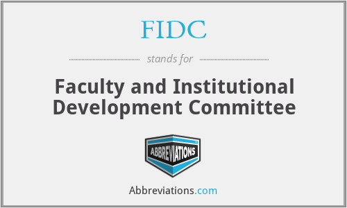 FIDC - Faculty and Institutional Development Committee
