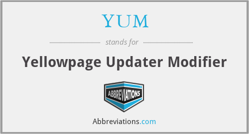 YUM - Yellowpage Updater Modifier