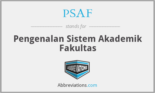 PSAF - Pengenalan Sistem Akademik Fakultas