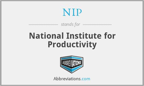 NIP - National Institute for Productivity