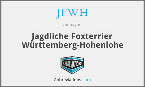 JFWH - Jagdliche Foxterrier Württemberg-Hohenlohe