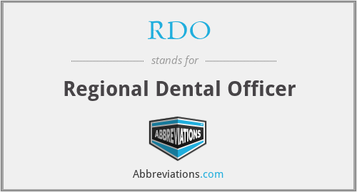 RDO - Regional Dental Officer