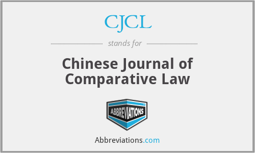 CJCL - Chinese Journal of Comparative Law