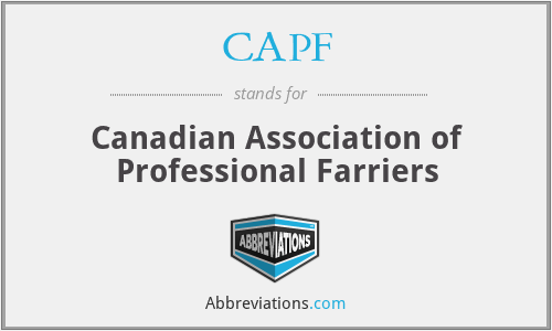 CAPF - Canadian Association of Professional Farriers