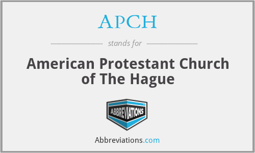 APCH - American Protestant Church of The Hague