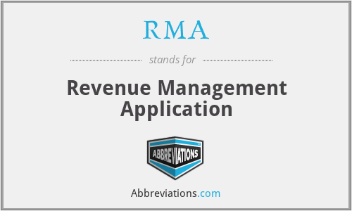 RMA - Revenue Management Application