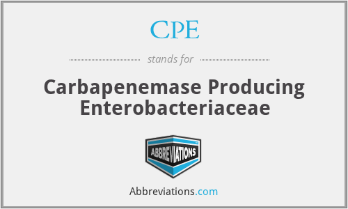 CPE - Carbapenemase Producing Enterobacteriaceae