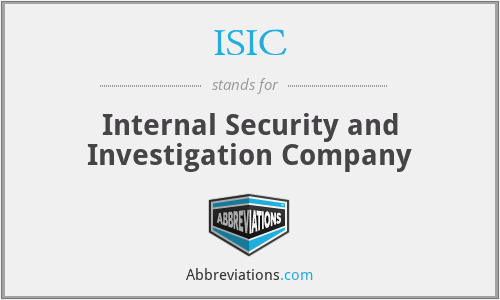 ISIC - Internal Security and Investigation Company