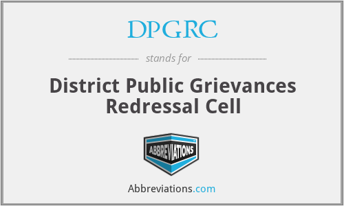 DPGRC - District Public Grievances Redressal Cell