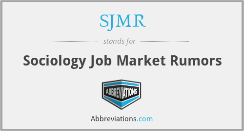 SJMR - Sociology Job Market Rumors