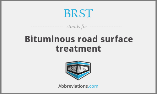 BRST - Bituminous road surface treatment