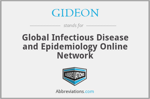 GIDEON - Global Infectious Disease and Epidemiology Online Network