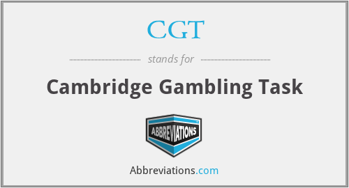 CGT - Cambridge Gambling Task