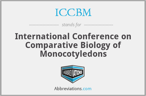 ICCBM - International Conference on Comparative Biology of Monocotyledons