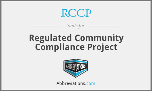 RCCP - Regulated Community Compliance Project
