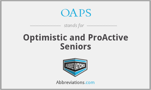 OAPS - Optimistic and ProActive Seniors