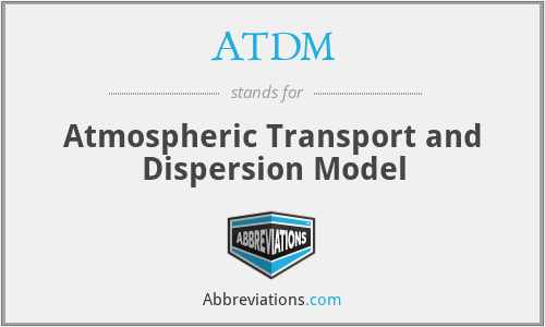 ATDM - Atmospheric Transport and Dispersion Model