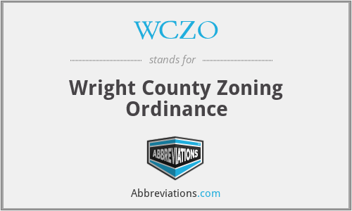 WCZO - Wright County Zoning Ordinance