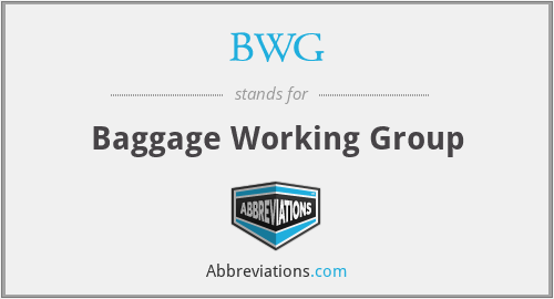 BWG - Baggage Working Group