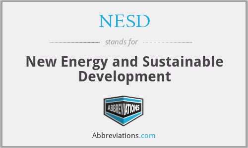NESD - New Energy and Sustainable Development