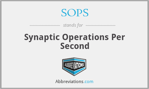 SOPS - Synaptic Operations Per Second