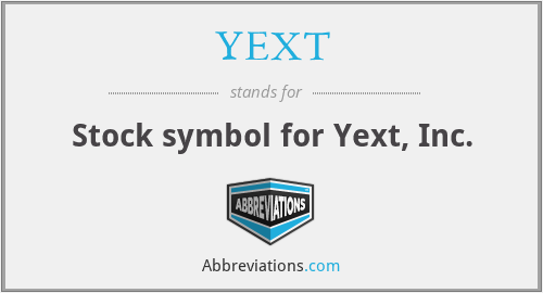 YEXT - Stock symbol for Yext, Inc.