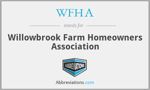 WFHA - Willowbrook Farm Homeowners Association