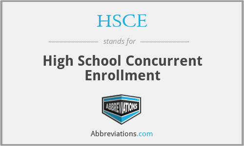HSCE - High School Concurrent Enrollment